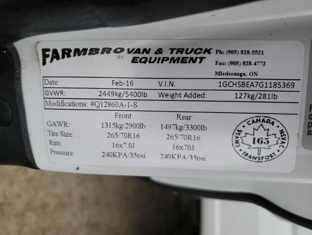 1GCHSBEA7G1185369 - 2016 CHEVROLET COLORADO WHITE photo 12