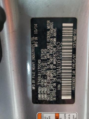 JF1ZNAA1XF8707452 - 2015 TOYOTA SCION FR-S SILVER photo 13