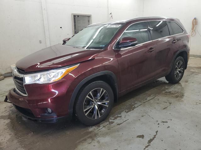 5TDJKRFH9GS331165 - 2016 TOYOTA HIGHLANDER XLE BURGUNDY photo 1