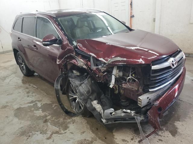5TDJKRFH9GS331165 - 2016 TOYOTA HIGHLANDER XLE BURGUNDY photo 4