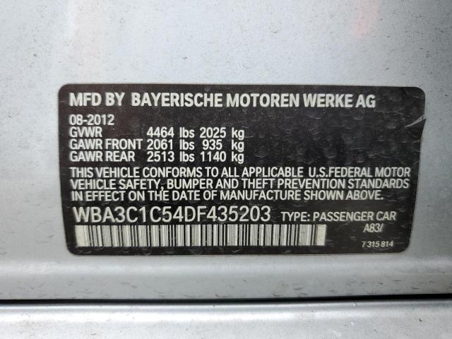 WBA3C1C54DF435203 - 2013 BMW 328 I SULEV SILVER photo 12