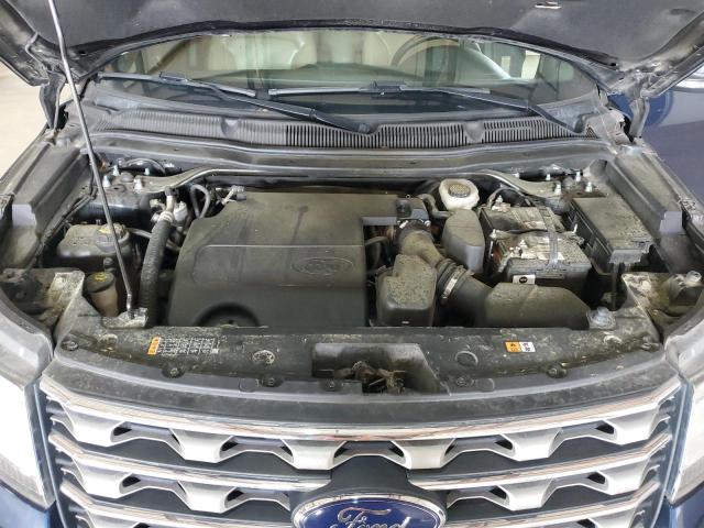 1FM5K7D85HGD11382 - 2017 FORD EXPLORER XLT BLUE photo 12