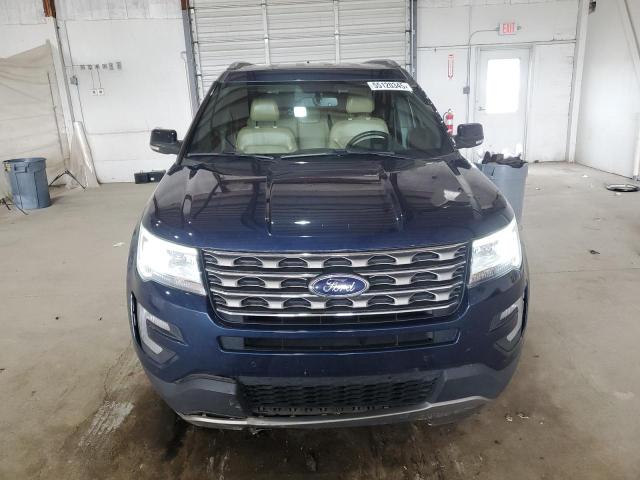 1FM5K7D85HGD11382 - 2017 FORD EXPLORER XLT BLUE photo 5