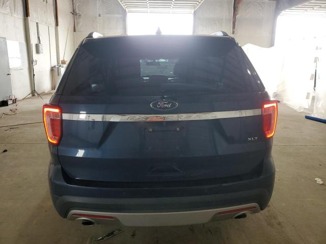 1FM5K7D85HGD11382 - 2017 FORD EXPLORER XLT BLUE photo 6