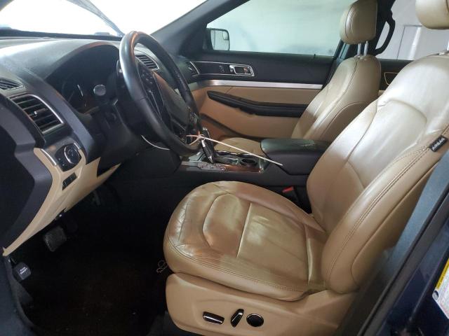 1FM5K7D85HGD11382 - 2017 FORD EXPLORER XLT BLUE photo 7