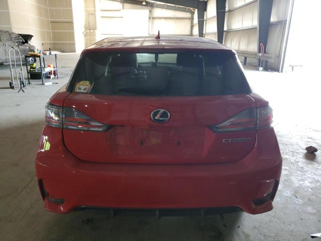 JTHKD5BH5G2263000 - 2016 LEXUS CT 200 RED photo 6