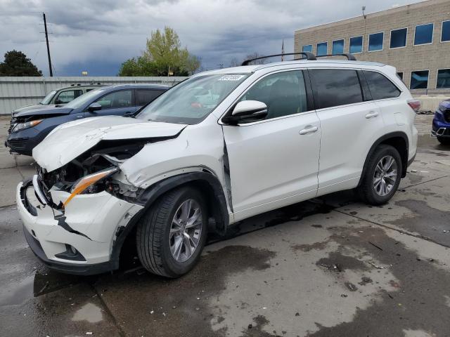 5TDJKRFH8FS216880 - 2015 TOYOTA HIGHLANDER XLE WHITE photo 1