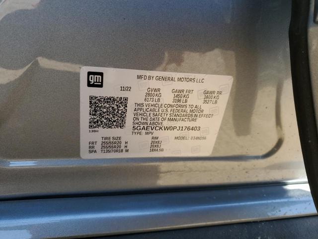 5GAEVCKW0PJ176403 - 2023 BUICK ENCLAVE AVENIR 银色 照片 14