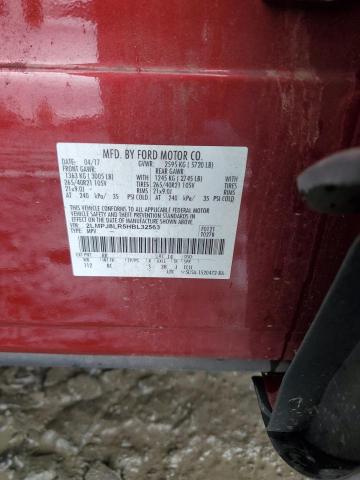 2LMPJ8LR5HBL32563 - 2017 LINCOLN MKX RESERVE Kırmızı fotoğraf 13