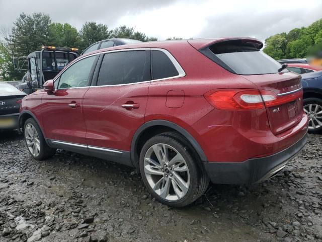 2LMPJ8LR5HBL32563 - 2017 LINCOLN MKX RESERVE Kırmızı fotoğraf 2