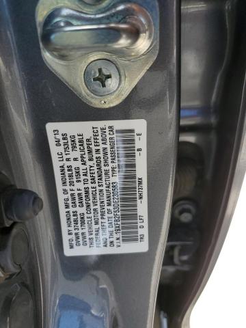 19XFB2F53DE230583 - 2013 HONDA CIVIC LX GRAY photo 12