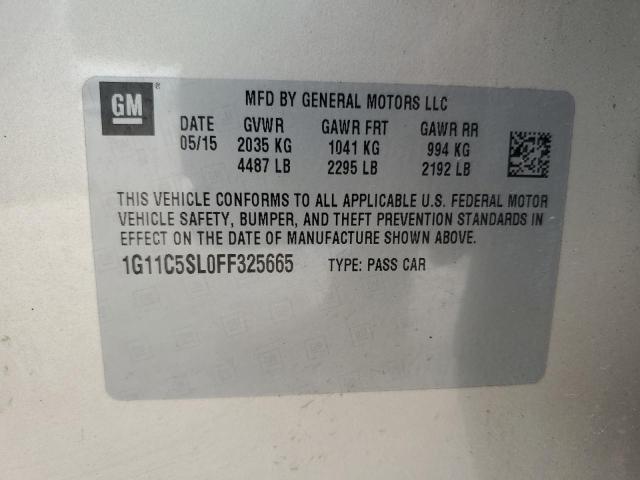 1G11C5SL0FF325665 - 2015 CHEVROLET MALIBU 1LT GOLD photo 12