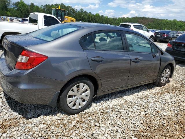 2HGFB2F51CH585403 - 2012 HONDA CIVIC LX GRAY photo 3