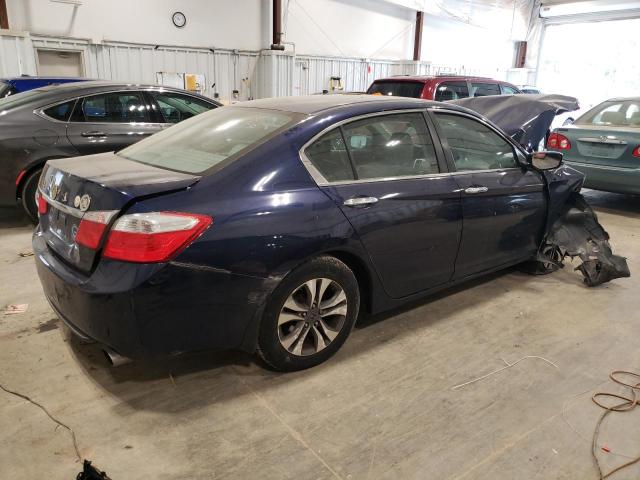 1HGCR2F32EA219190 - 2014 HONDA ACCORD LX BLUE photo 3