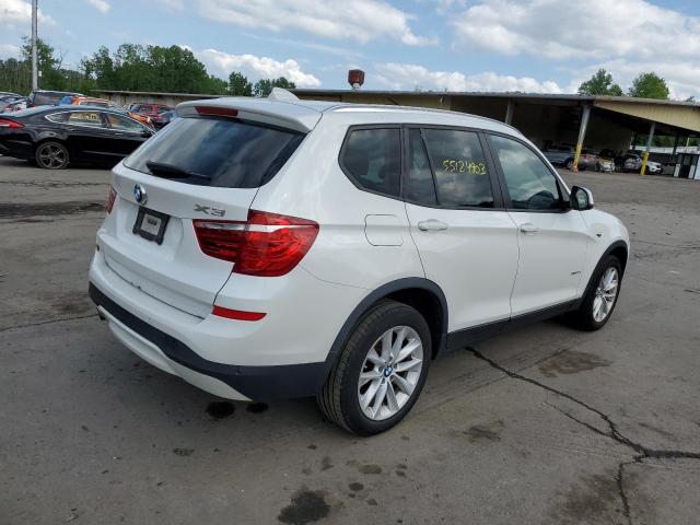 5UXWX9C31H0W79836 - 2017 BMW X3 XDRIVE28I WHITE photo 3