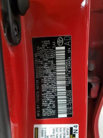 2T1KR32E05C383251 - 2005 TOYOTA COROLLA MA XR RED photo 12