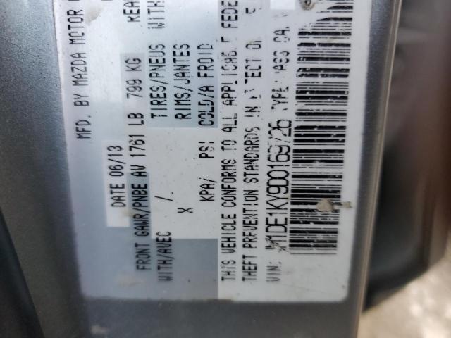 JM1DE1KY9D0169726 - 2013 MAZDA MAZDA2 灰色 照片 12