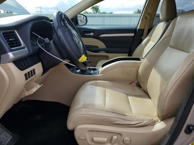 5TDJKRFH9ES018890 - 2014 TOYOTA HIGHLANDER XLE Bej foto 7