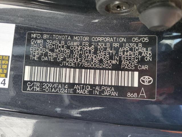 JTKDE177850062452 - 2005 TOYOTA SCION TC 黑色 照片 13