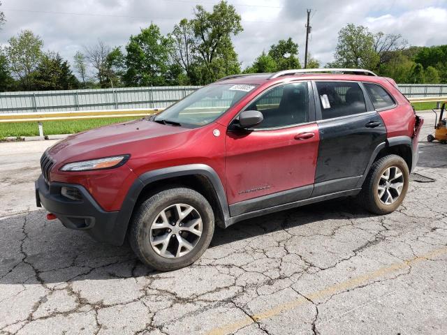 1C4PJMBS2EW100476 - 2014 JEEP CHEROKEE TRAILHAWK MAROON photo 1