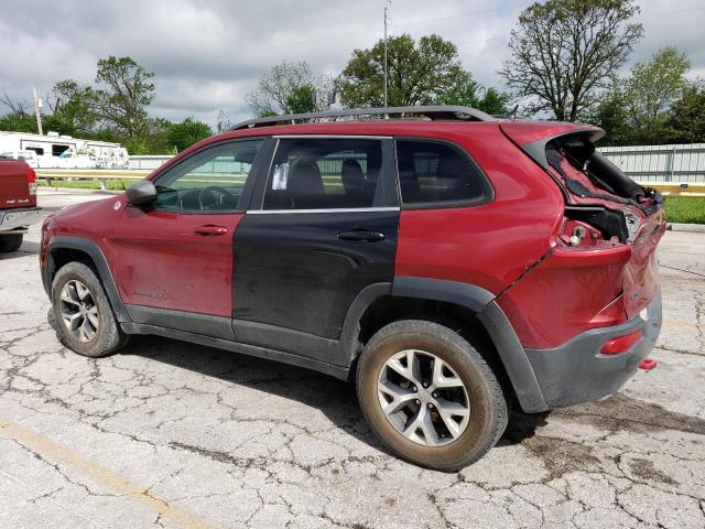 1C4PJMBS2EW100476 - 2014 JEEP CHEROKEE TRAILHAWK MAROON photo 2