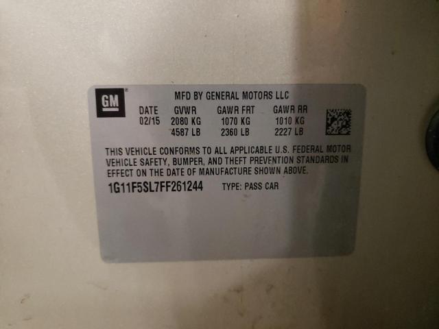 1G11F5SL7FF261244 - 2015 CHEVROLET MALIBU LTZ BEIGE photo 12