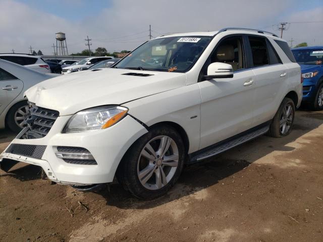 4JGDA5HB1CA042267 - 2012 MERCEDES-BENZ ML 350 4MATIC WHITE photo 1