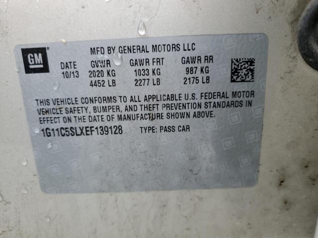 1G11C5SLXEF139128 - 2014 CHEVROLET MALIBU 1LT 金色 照片 13