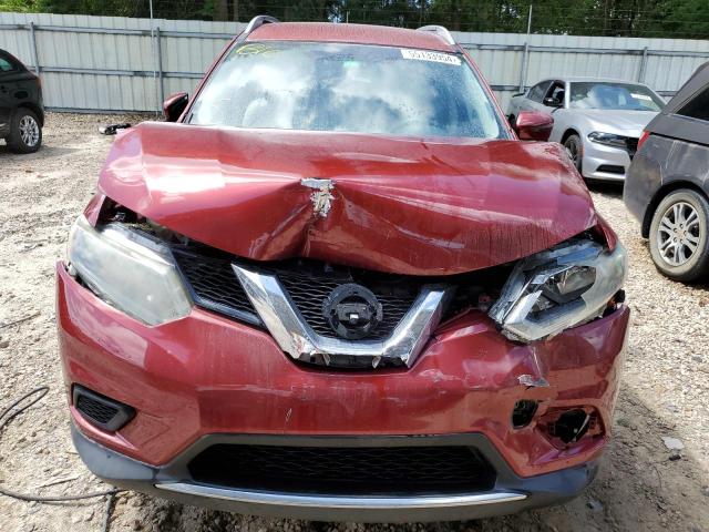 KNMAT2MT0GP651416 - 2016 NISSAN ROGUE S RED photo 5