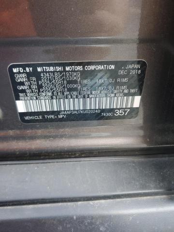 JA4AP3AU7KU020240 - 2019 MITSUBISHI OUTLANDER ES BROWN photo 13