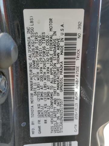 5TEJU62N28Z517557 - 2008 TOYOTA TACOMA DOUBLE CAB PRERUNNER BLACK photo 13