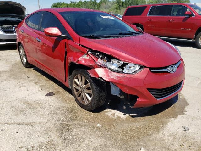 KMHDH4AE4EU030125 - 2014 HYUNDAI ELANTRA SE RED photo 4