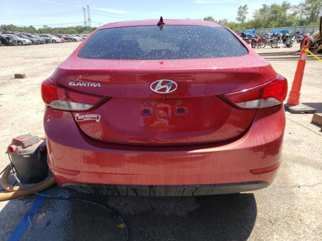 KMHDH4AE4EU030125 - 2014 HYUNDAI ELANTRA SE RED photo 6