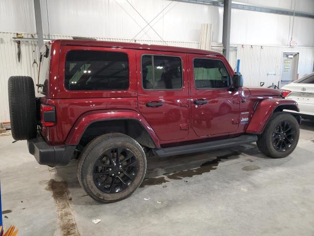 1C4JJXP63MW684811 - 2021 JEEP WRANGLER U SAHARA 4XE MAROON photo 3