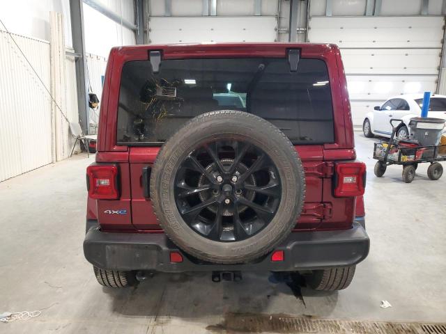 1C4JJXP63MW684811 - 2021 JEEP WRANGLER U SAHARA 4XE MAROON photo 6