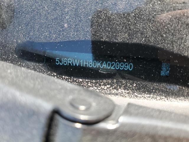 5J6RW1H80KA020990 - 2019 HONDA CR-V EXL SILVER photo 12