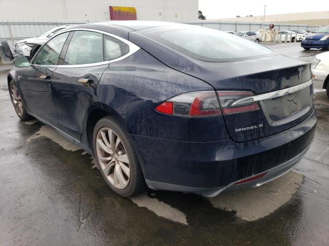 5YJSA1S15EFP29394 - 2014 TESLA MODEL S Синій фото 2