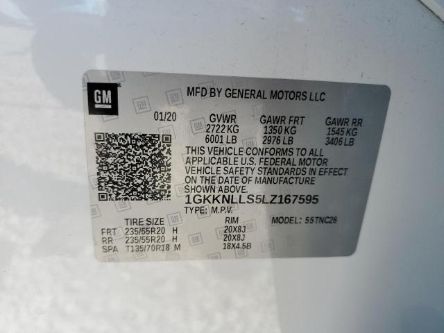 1GKKNLLS5LZ167595 - 2020 GMC ACADIA AT4 WHITE photo 13