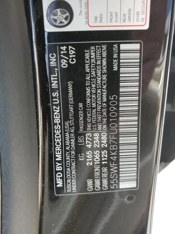 55SWF4KB7FU010905 - 2015 MERCEDES-BENZ C 300 4MATIC BLACK photo 12