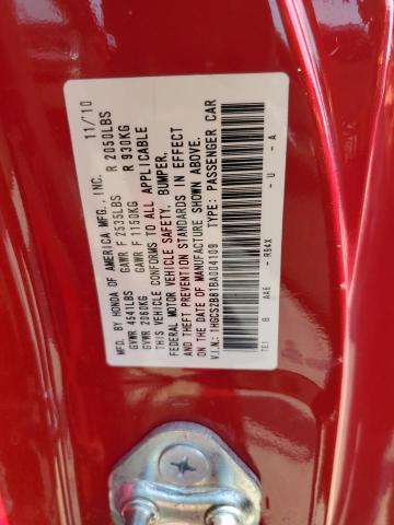 1HGCS2B81BA004109 - 2011 HONDA ACCORD EXL RED photo 13