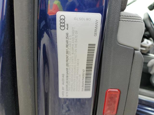 WAUB4AF47KA055147 - 2019 AUDI S4 PREMIUM PLUS BLUE photo 12