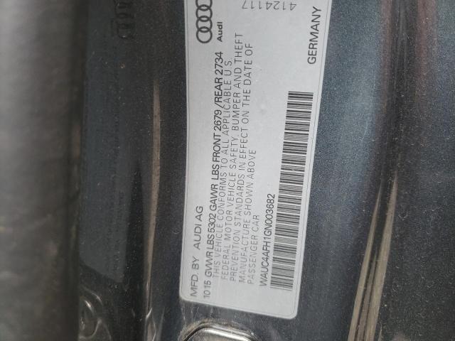 WAUC4AFH1GN003682 - 2016 AUDI S5 PREMIUM PLUS 灰色 照片 12