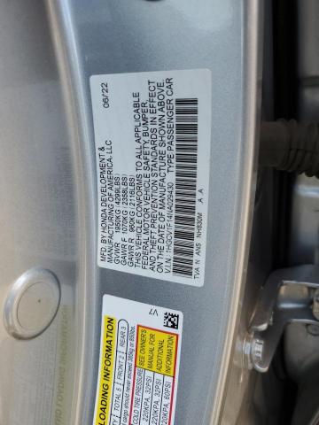 1HGCV1F14NA029430 - 2022 HONDA ACCORD LX 灰色 照片 12