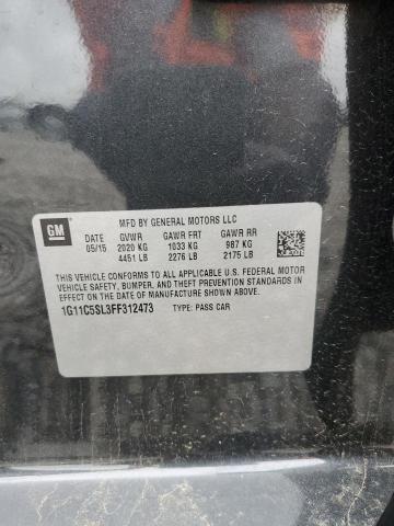 1G11C5SL3FF312473 - 2015 CHEVROLET MALIBU 1LT GRAY photo 12