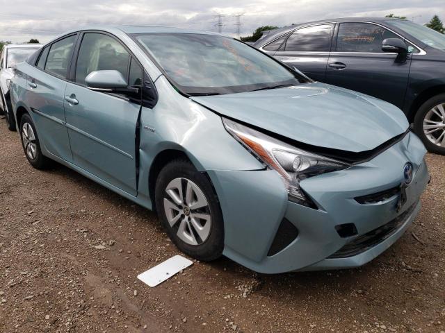 JTDKARFU8H3032936 - 2017 TOYOTA PRIUS BLUE photo 4