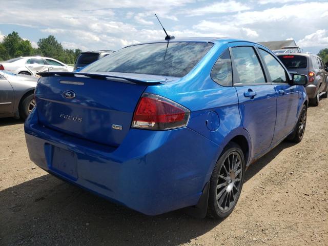 1FAHP3GN4BW161989 - 2011 FORD FOCUS SES BLUE photo 4