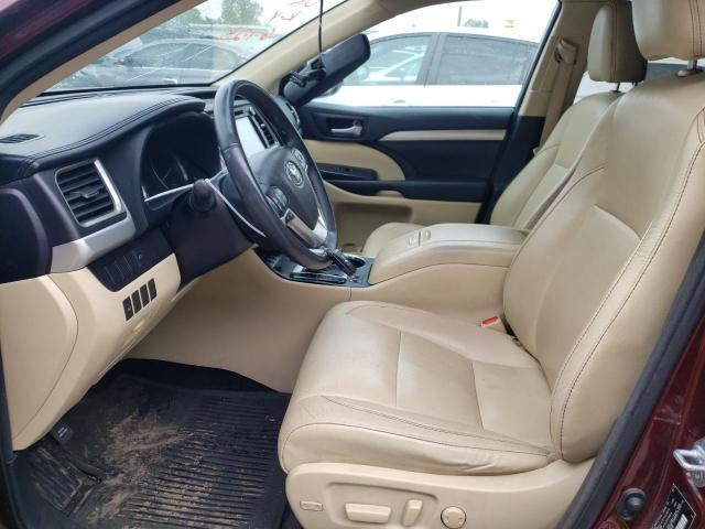 5TDJKRFH0GS324279 - 2016 TOYOTA HIGHLANDER XLE Bordo foto 7
