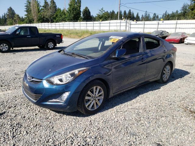 KMHDH4AE6EU113006 - 2014 HYUNDAI ELANTRA SE BLUE photo 1