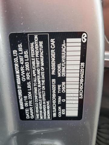 SJKCH5CR6HA025128 - 2017 INFINITI QX30 BASE GRAY photo 13