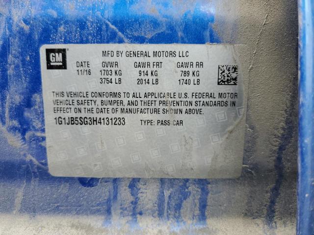 1G1JB5SG3H4131233 - 2017 CHEVROLET SONIC LS 蓝色 照片 13